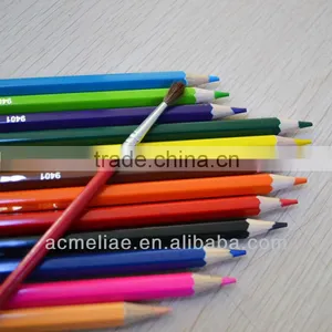 7" Standard Size Hexagonal Shape High Quality 3.0mm Water Color Lead Water Soluble Color Pencil thumbnail-4