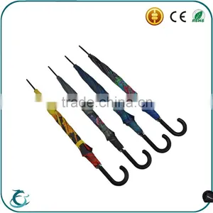 Fashion Heat Transfer Printing Fiberglass Frame Automatic Straight Umbrella thumbnail-6