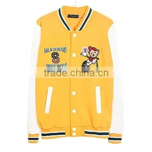 Kids Varsity Wears , Varsity Jacket for Kids , Girls Yellow Varsity Jacket thumbnail-1