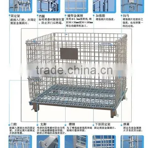 Foldable&Stackable Heavy Duty Wire Mesh Container thumbnail-1
