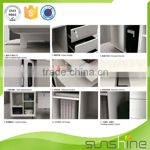 China Supplier Excellent Quality Modern Executive Glass Office Desk thumbnail-6