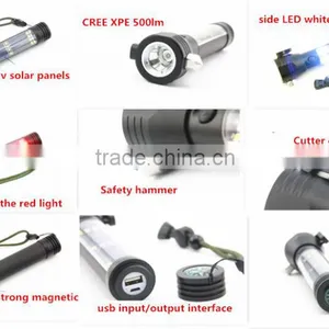 Rechargeable Solar Light Usb Rechargeable Solar Led Torch Flashlight thumbnail-2