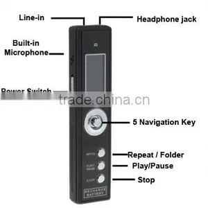 Support Telephone Recording Monitor Digital Voice Recorder With MP3 Player Function thumbnail-3