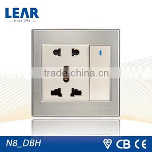 N8 Series Wall Switch 1 Gang Switched 5 Pin Universal Socket thumbnail-1