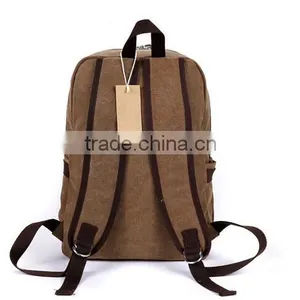Amazon Functional Vintage Canvas Laptop Backpack For Travel thumbnail-3
