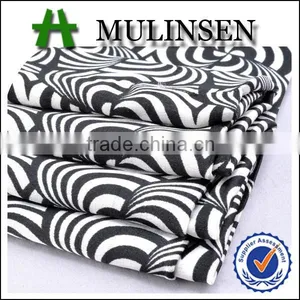 Mulinsen Textile Woven The Circle Flower Polyester Printed Satin Finish Fabric thumbnail-1
