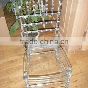 Wholesale Clear Crystal Plastic Chiavary Wedding Chairs thumbnail-1