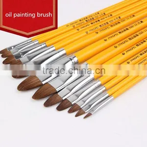 Nylon Hair Artist Paint Brush Set Watercolor Acrylic Oil Painting Art Painting Brush Handle Brush Oil Acrylic Brush thumbnail-5