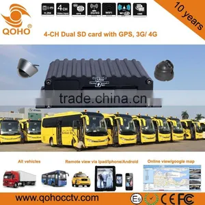Dual SD Card 128G 4 CH Linux Car Mobile DVR , City Bus Mobile Dvr Surveillance System thumbnail-5