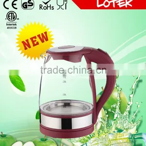 Colorful Blue Led Light Ring Glass Electric Kettle With 1.7L Capacity thumbnail-6