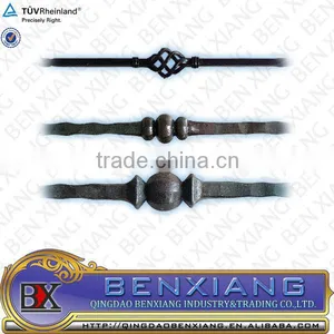 Wrought Iron Bar Made in China Decoration for Fence and Gate Forged Wrought Iron Pickets thumbnail-1