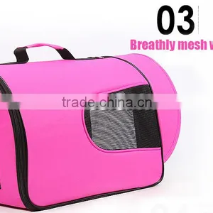 Portable Puppy Dog Cat Tote Carrier House Pet Cage Travel Bag thumbnail-3
