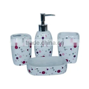 Fashional 4pcs Bath Accessories Ceramic thumbnail-1