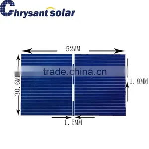 High Efficiency Small Poly Solar Cell Piece for Small Solar Panels 52*30.6mm for DIY thumbnail-1