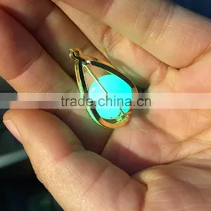 Vintage Locket Glow In The Dark Pendant Necklaces Glowing Luminous Stone Beads Pendant in Diffferent Shape Party Gifts thumbnail-1