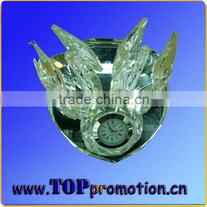Decoration Crystal Glass Clock Craft 16111497 thumbnail-1