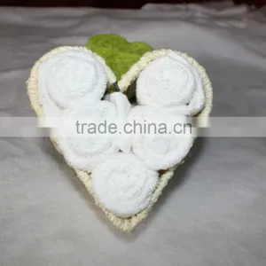 Beautiful Cotton Gift Towel,Face Towel With Paper Iron Basket thumbnail-3