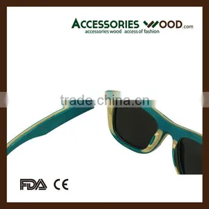 Maple Wood Layered Sunglasses Hot Selling Skateboard Sunglasses thumbnail-4