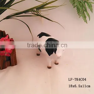 Polyresin Funny Holstein Cow Statue Garden for Sale thumbnail-2