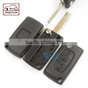 High Quatity Citroen Romote Flip Key Shell 3 Button 307 Blank With Battery Place 0536 Citroen Key Case thumbnail-1