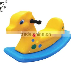 Tri-color Children Plastic Rocking Horse thumbnail-2