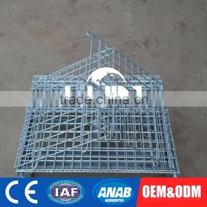 Custom Made Fold Container Storage Warehouse Galvanized Wire Cage With Wheels thumbnail-3