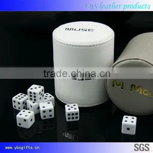 PU/PVC Leather Dice Cup Sieve Cup With Custom Logo thumbnail-4
