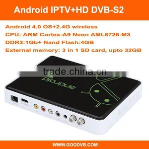 Supply OEM/SKD Factory Popular Android HD IPTV DVB-S2 Box Combo Receiver With Biss+cccam/newcam Network Sharing thumbnail-1