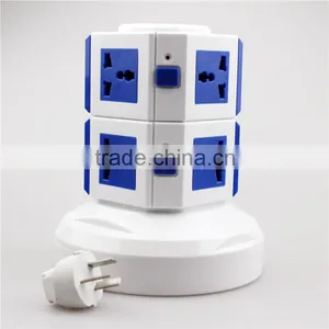 ME-S2 Cube Socket Vertical Stip Lug Plate Socket/coloured Sockets and Switches With Overload Protection+4 Usb 5 Meter Power Line thumbnail-2