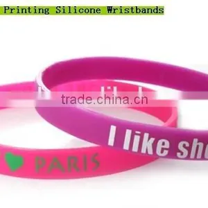 Custom Logo Cheap Silicone Thin Silicone Bracelet thumbnail-1