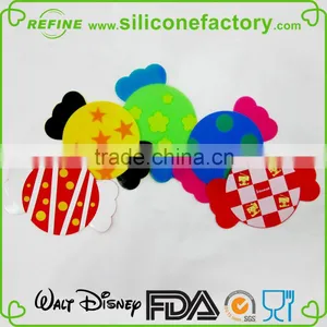 Wholesale Heat-resistant Cute Candy Shaped Silicone Cup Mat Sets thumbnail-1