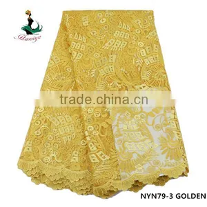 Haniye 2016 Nigerian Wholesale Embroidered French Tulle Lace Fabric/NYN79 thumbnail-1
