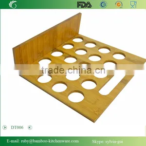DT006/Bamboo Wood Spice and Peper Shakers Rack Wall Stand Holder Easy Caring thumbnail-5