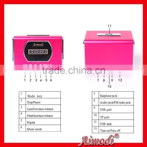 Full Metal Remote Control Speaker, Mini Portable Digital Speaker With Line in Function thumbnail-6