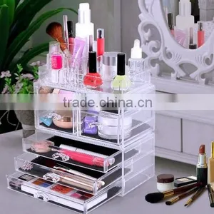 Cosmetic/makeup Organizer Jewelry Chest Bathroom Storage Case 3 Pieces thumbnail-2