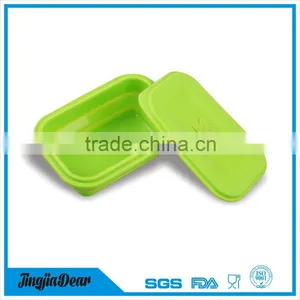 Heat Insulated Premium Silicone Collapsible Kids School Lunch Box thumbnail-4