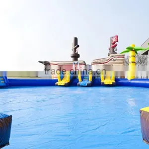 Customized Inflatable Ground Water Park High Sale Huge Inflatable Pool With Slides thumbnail-6