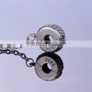 Cheap Safety Chain 925 Silver Round Clasp Pave Stones New Jewelry for Woman Bracelet S925 Logo Gemstone Silver Jewelry A008 thumbnail-2