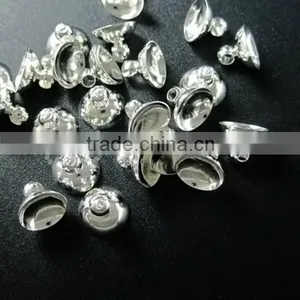 8mm Silver Plated Brass Glass Dome Cover Cap DIY Bail Supplies Findings 1532014 thumbnail-3