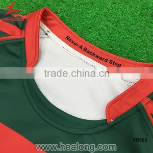 Sublimation Blank Custom Wholesale Cheap Rugby Jersyes Shirts thumbnail-2