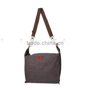 Fashion Design Top Quality Canvas Shoulder Bag With Leather Brand Woman Handbags thumbnail-1