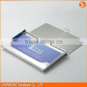 Inside and Outside the Whole Brushed Surface Stinless Steel Metal Name Card Holder Business Card Case thumbnail-1
