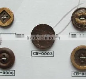 Natural 2-holes/4-holes Coconut Buttons as Garments Accesories for Cloting/ Shirt thumbnail-1