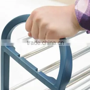 SR00285 Home Use 5 Layers Free Standing Plastic and Iron Tube Shoe Rack thumbnail-5