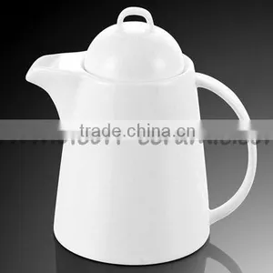 Handmade Customized Design Plain White Color Ceramic Coffee and Tea Pots thumbnail-1