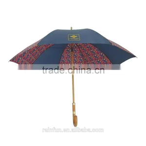 Long Wooden Shaft Fashion Long Umbrella thumbnail-1