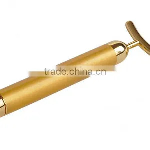 Beauty Bar 24K Golden Pulse Skin Care Gold Facial Roller Vibration Face Massager thumbnail-1