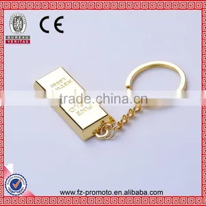 2016 Gold Bullion Kirsite Metal Keychain With Laser Logo thumbnail-2