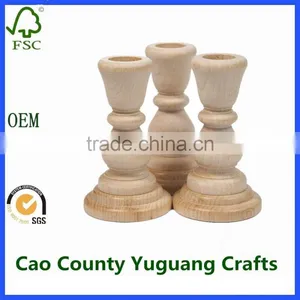 Unfinished Wood Candlesticks Wholesale Wooden Candlesticks thumbnail-1