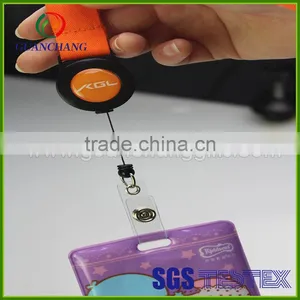 Custom Retractable id Badga Card Holder With Clip Lanyard thumbnail-5